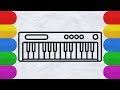 How To Draw A Musical Keyboard : Drawing And Painting Book For Kids
