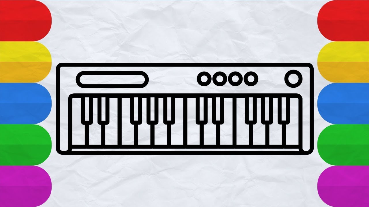 Learn How to Draw a Piano for Kids Musical Instruments Step by Step   Drawing Tutorials