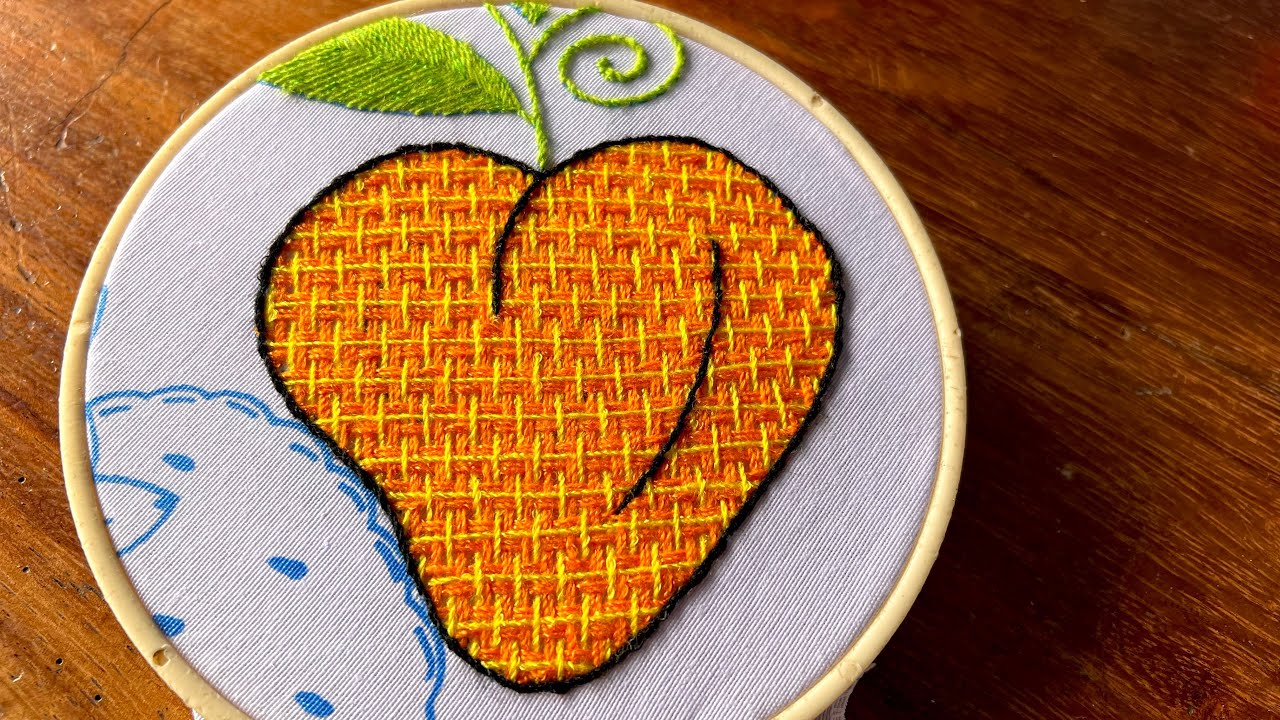 COMO BORDAR UN DURAZNO  🍑Puntada fácil para durazno 🍑 @Bordadosboni