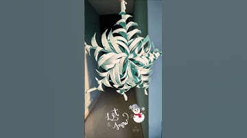 paper Snow Flake ❄️ Christmas decoration ideas #diy #shorts #viral #art #diycrafts #papercraft