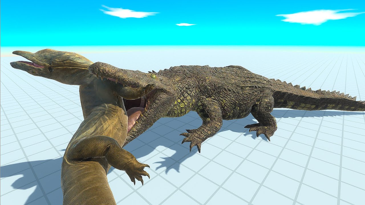 Komodo Dragon VS Crocodile | Epic Animal Showdown | Animal Revolt Battle Simulator ARBS