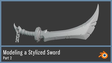 Modeling a stylized sword in Blender - Full process (Part 2)