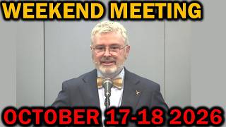 JW Weekend Meeting for october 17-18 2026