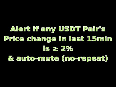 Set price alerts on all Binance USDT crypto pairs at once