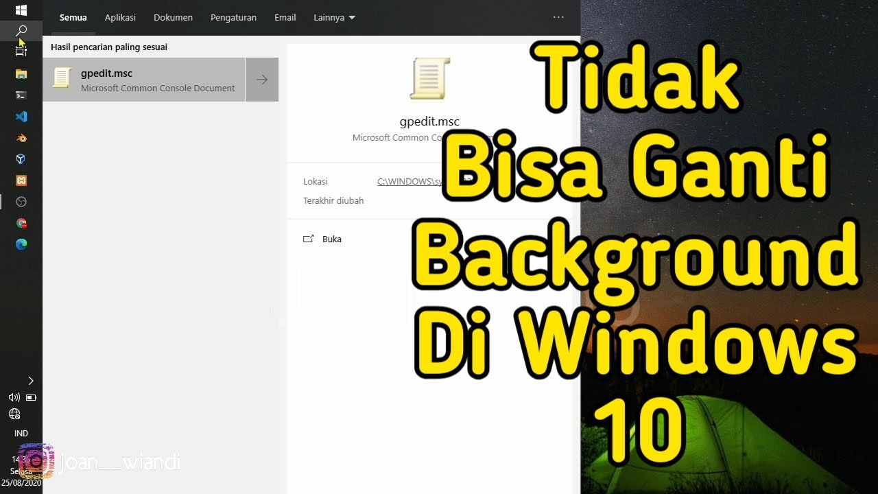 Hướng dẫn Cara mengganti background PC yang tidak bisa diganti Windows 10 dễ hiểu