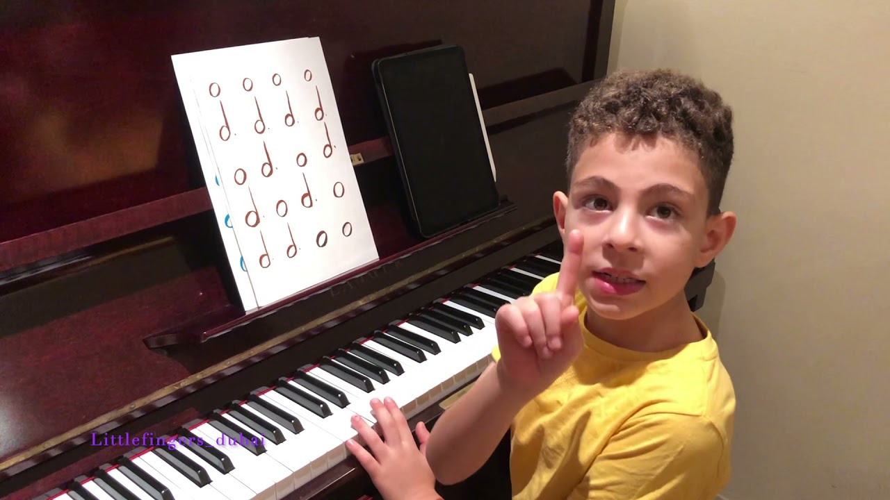 Piano lesson eight for kids beginners Littlefingers dubai YouTube