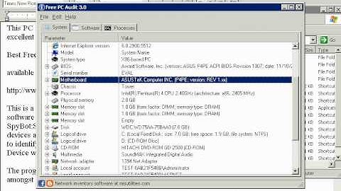 First impression review (overview and tour) of the Free PC Audit system information software