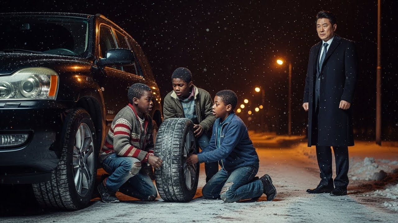 3 Black Boys Helps a mafia boss Fix His Flat Tire, Next Day, Convoy Showed up at Their House