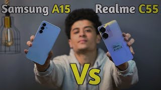 مقارنه بين Realme C55 و Samsung A15 افضل جهاز فئه اقتصاديه | تشتري مين فيهم ؟ ✅