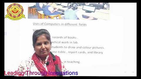 Uses of computer by (Madhu Sharma)|D.A.V. SENIOR SECONDARY SCHOOL