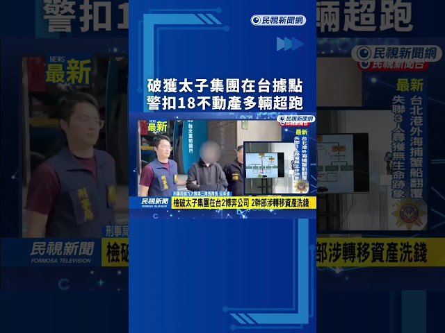 破獲太子集團在台據點　警扣18不動產多輛超跑｜民視新聞｜