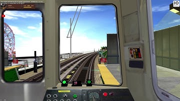 Openbve Qualified Operator Multiplayer Run:  Q Train to Coney Island-Stillwell
