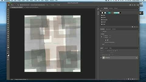 How to clean up a watercolor repeat pattern in Photoshop.