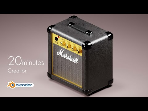 【blender】ギターアンプを超簡単モデリング！