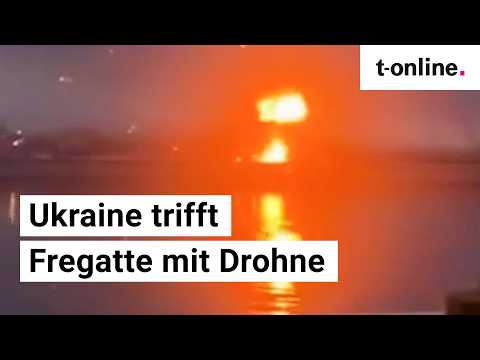 Ukrainische Drohne trifft russische Fregatte
