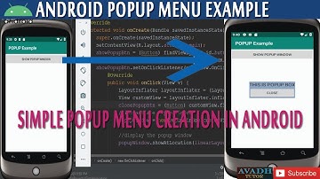how to create popup box in android || create popup window in android example || avadh tutor