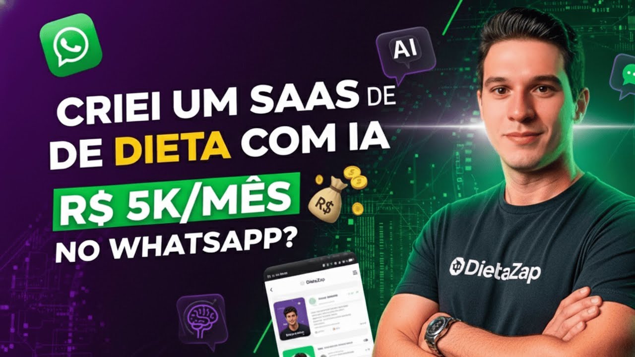 Criei um SaaS de Dieta com IA no WhatsApp para VENDER (R$ 5k/mês?)