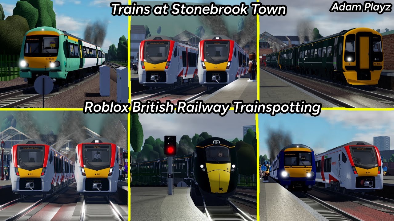 Trains at Stonebrook Town (Roblox British Railway Trainspotting V1.3.4 Update!)