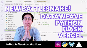 New Battlesnake using Python/Flask + DataWeave + Vercel | live coding