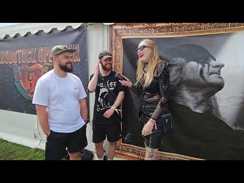 Two of LaVein chat with Hayley Leggs for Totalrock at Bloodstock 2023