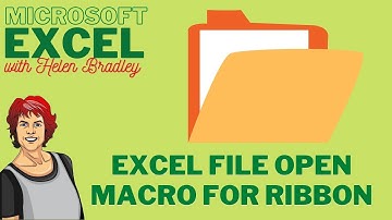 Excel - VBA File Open Macro - Make & Add to Ribbon for One Click Access to a Workbook