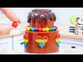 Satisfying miniature chocolate cake decorating  mini cakes making by yummy bakery