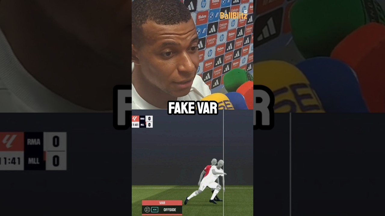 Mbappé exposed La Liga after his goal was cancelled by a broken VAR animation.😳😰