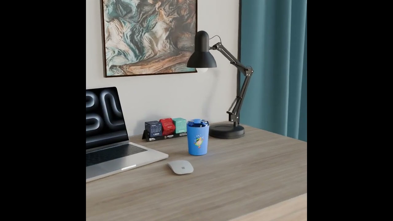 Tasse à café isotherme à double paroi 240 ml/8 oz avec couvercle rabattable C001