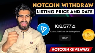 NotCoin Crypto Mining Listing Finally ?  Notcoin Mining Free Giveaway & Withdrawal Complete Detail