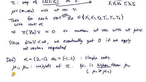 [Lie Groups and Lie Algebras] Lecture 8. The theorem of highest weights
