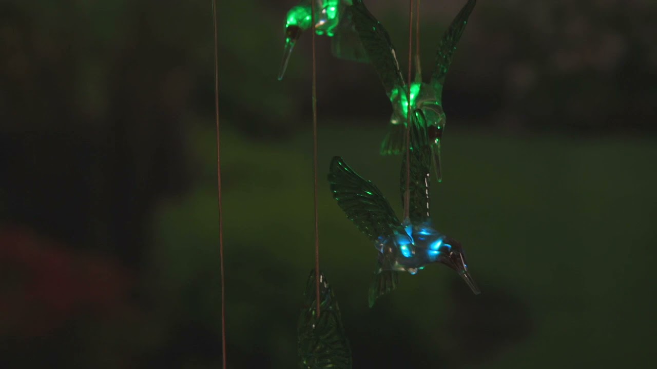 Color Changing Solar Mobile, Hummingbird (2SP7165)