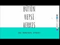 Как не путать hepsi/herkes/bütün ?