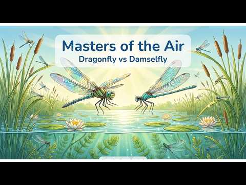 Dragonfly vs Damselfly | Masters of the Air for Kids #animalcomparison #wildlifeeducation