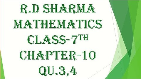 R.d Sharma class 7 chapter 10