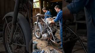 This bike was completely destroyed… 😳  Wait till you see the final result 🔥🏍️