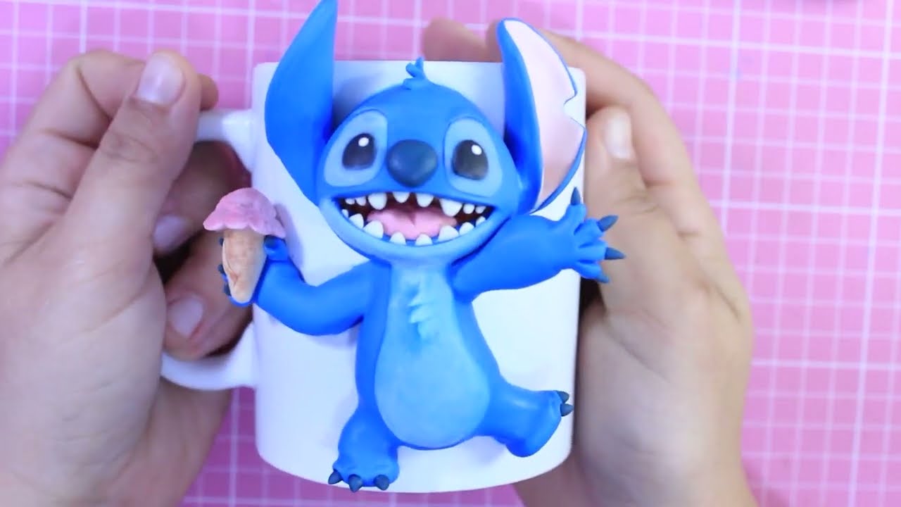 Modelagem lilo stitch na caneca