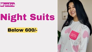 Myntra Night Suita Haul | Cute and Affordable Night Suits | Cotton Night wears