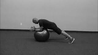 Stability Ball Sprawl to Plank