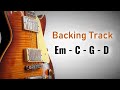 Rock pop backing track e minor  100 bpm  em c g d  guitar backing track