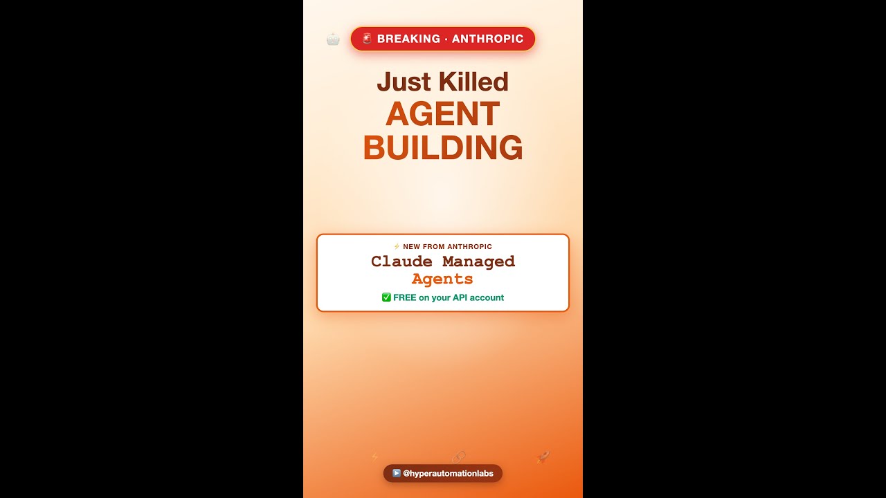 ⁣Anthropic Just Killed Agent Building (Claude Managed Agents Dropped)