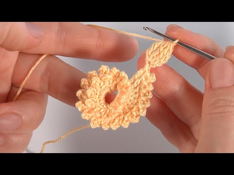 VERY INTERESTING, SIMPLE and GENTLE/3D Crochet/Beautiful Author&rsquo;s Curls with Picot