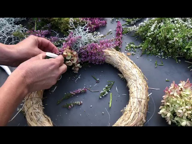 Herbstkranz binden Video 09 2018
