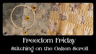 Download Lagu Slowstitch with eyelet stitch, seed stitch and couching  MP3