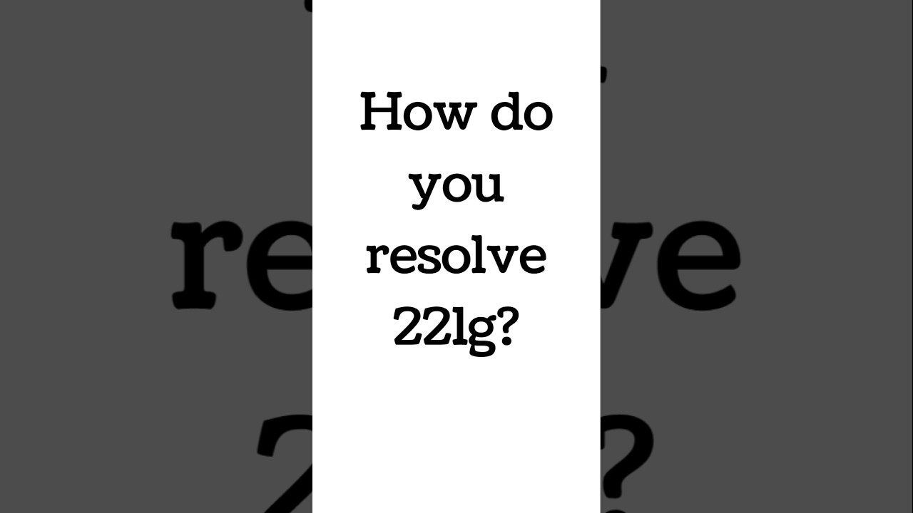 How do you resolve 221g? 