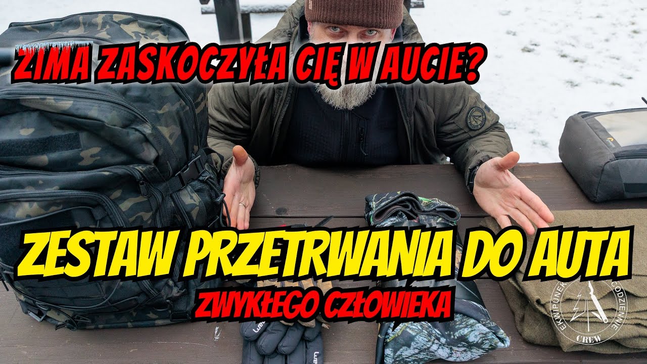 Zimowy ZESTAW PRZETRWANIA do auta [podstawa + dodatki]