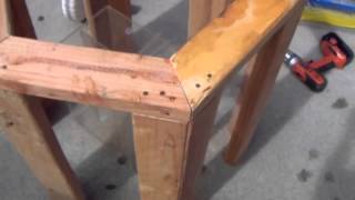 its pretty easy if ya have the tools ya need hammer, nails, square, drill,drill bits and a tape measure. sorry my cam doesnt have it to 