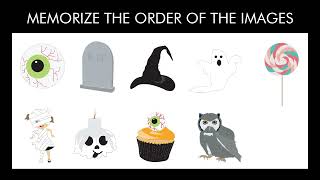 Memory Game Halloween - Brain Game for Toddlers, Preschool and Kindergarten Kids