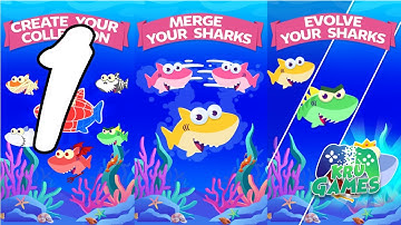 Merge Shark: Cute Fun Evolution Tap Doo Gameplay Walkthrough #1 (Android, IOS)