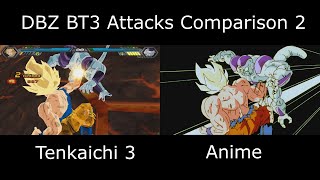 DBZ Budokai Tenkaichi 3 Attacks Comparison 2