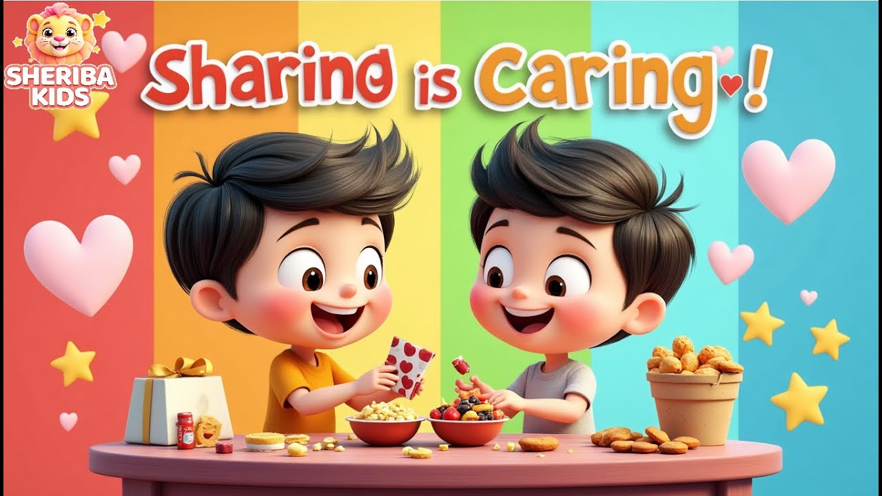 Sharing Is Caring Song for Kids | Fun Learning | Kindness Nursery Rhyme for Kids | Sheriba Kids